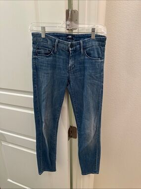 MOTHER Women’s Slim Jeans in Blue Wash